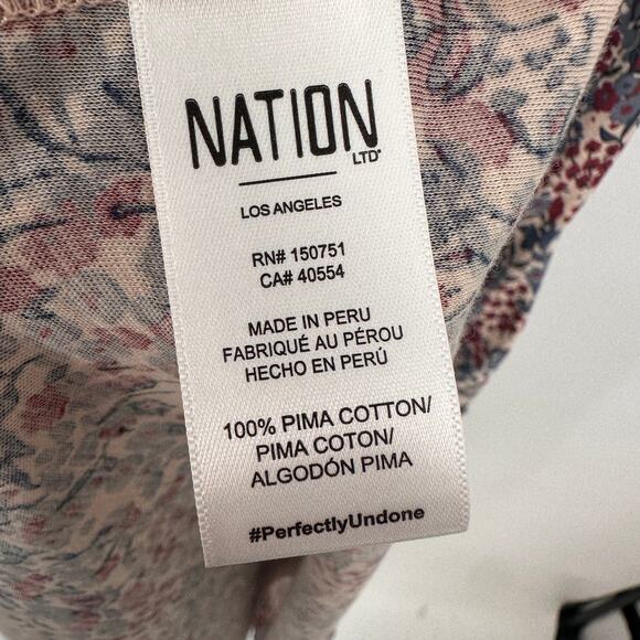 NATIONLTD NWT Printied Martine Short Sleeve Knit Midi Dress // L - Picture 8 of 12